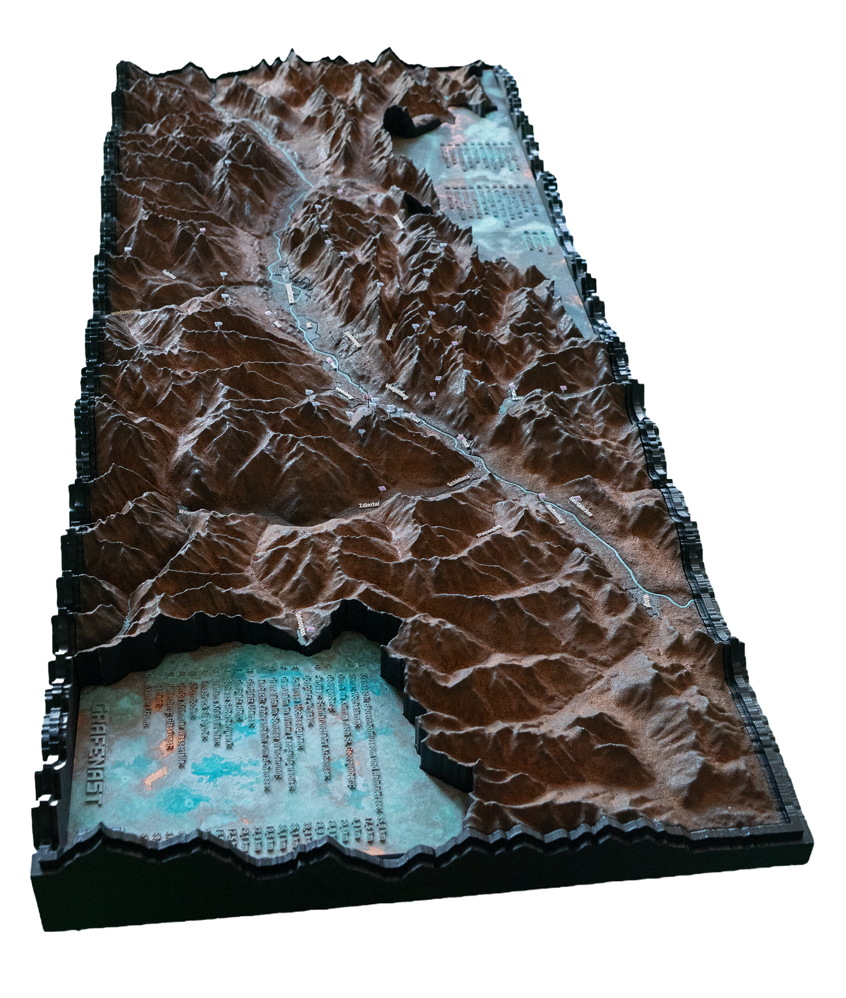 Sculpture Grafenast – Model of the Inn Valley and Surroundings, view 2