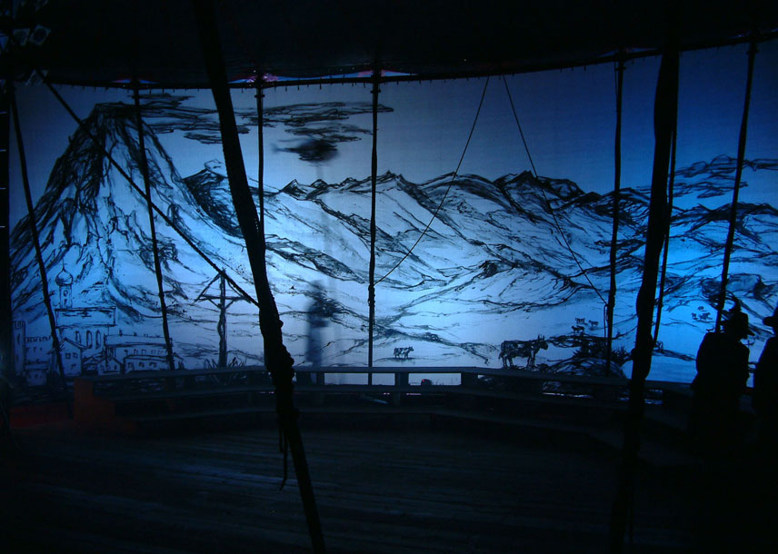 Stage design The Piefke Saga, view 3