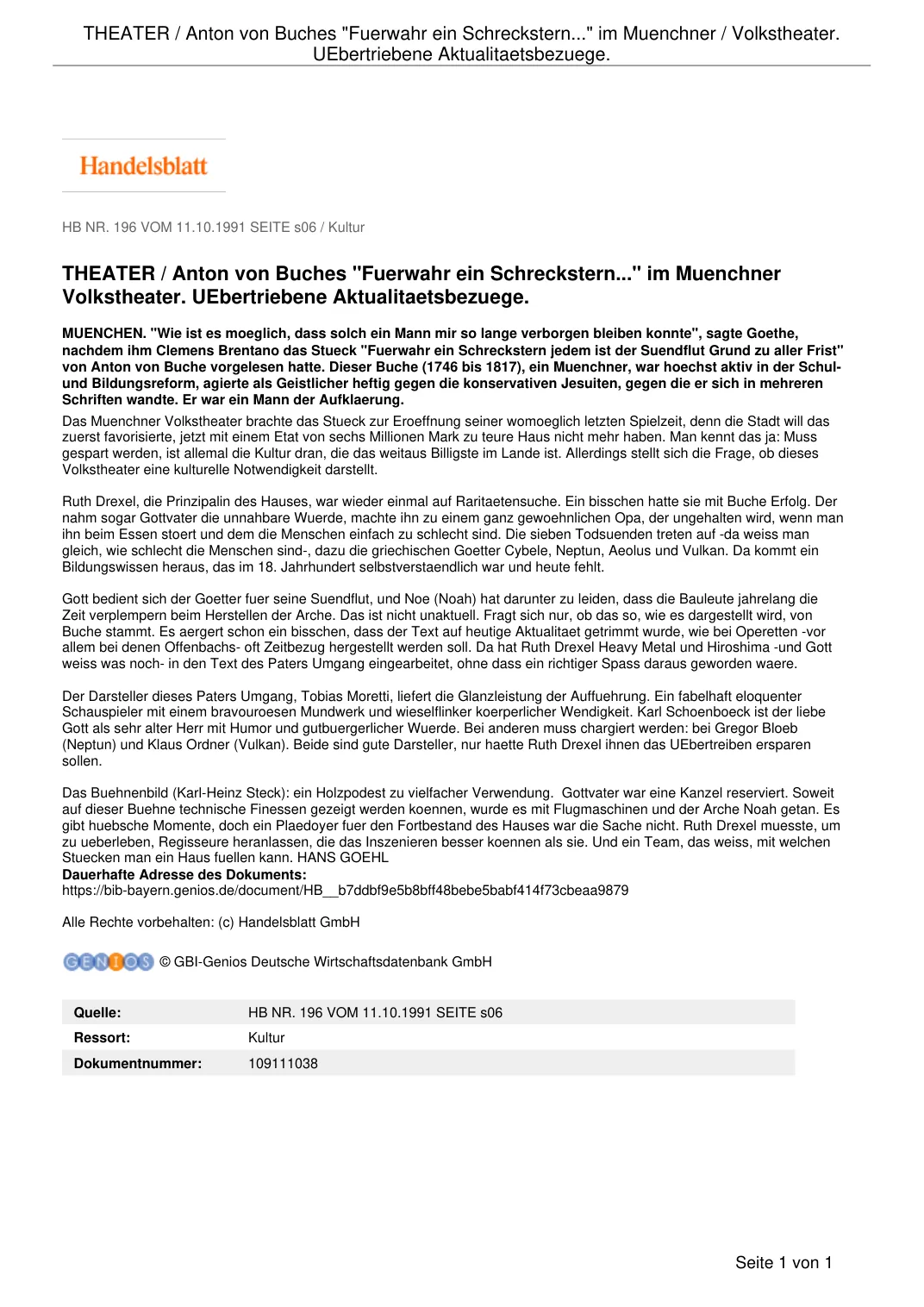 Übertriebene Aktualitätsbezüge – Seite 1